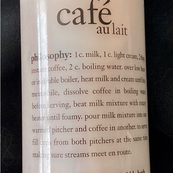 Philosophy "Cafe Au Lait" Extra Large Size 32oz. NWT - Picture 4 of 7